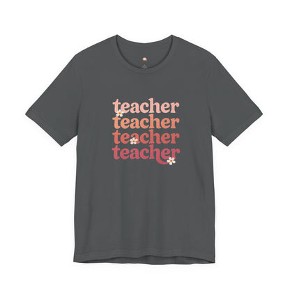 Teacher Vibes Unisex Jersey Tee - Perfect Gift for Educators, Teacher Appreciation, Classroom Style, Graduation Gift, Everyday Wear