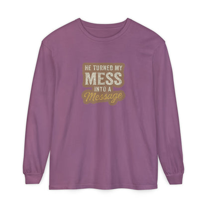 He Turned My Mess Into My Message Sweatshirt | Faith & Grace Christian Shirt – Bougie Pumpkin Boutique - The Bougie Pumpkin Boutique