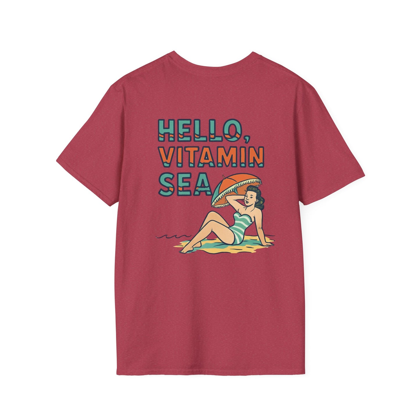Hello Vitamin Sea Unisex T-Shirt, Beachwear, Summer Vibes, Vacation Tee, Casual Outfit, Gift for Sea Lovers, Vintage