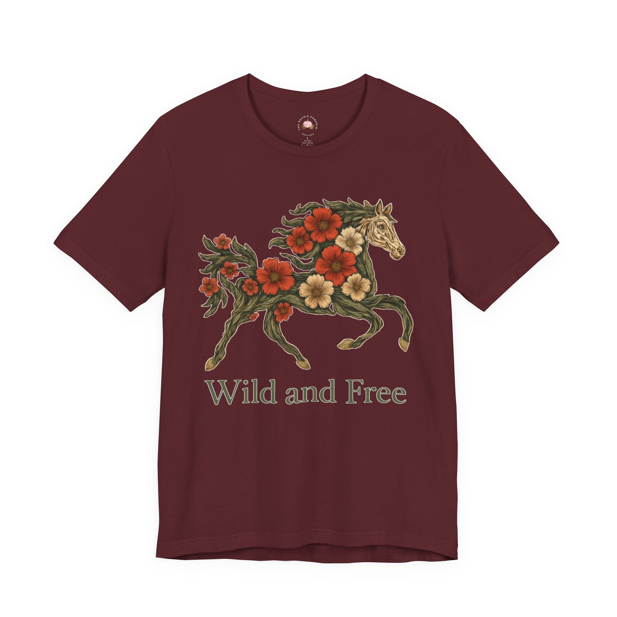 Wild and Free Floral Horse T-Shirt