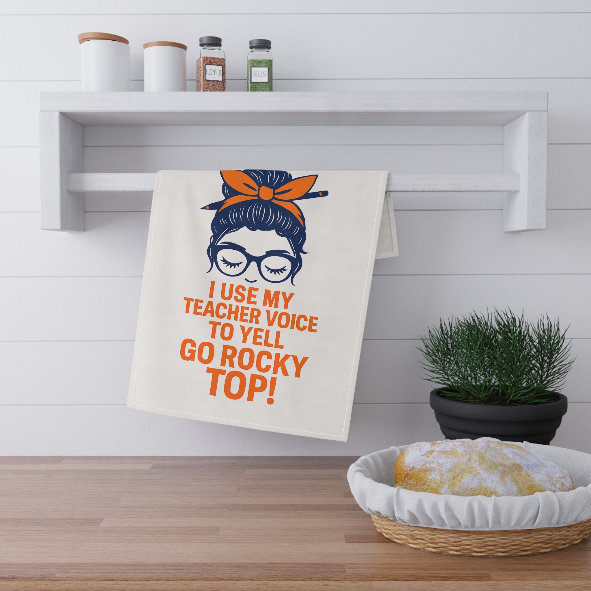 I Use My Teacher Voice to Yell Go Rocky Top Tea Towel | Tennessee Teacher Gift – The Bougie Pumpkin Boutique
