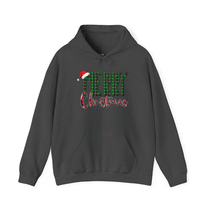 Merry Christmas Hooded Sweatshirt, Festive Holiday Apparel, Winter Warmth, Cozy Gift, Unisex Christmas Sweater, Seasonal Comfort