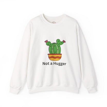Cactus Not a Hugger Sweatshirt, Cute Sweatshirt, Funny Gift, Unisex Crewneck, Plant Lovers, Casual Wear, Birthday Gift