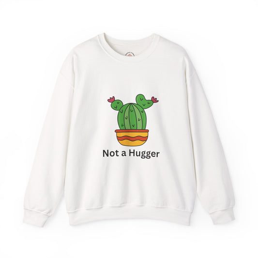 Cactus Not a Hugger Sweatshirt, Cute Sweatshirt, Funny Gift, Unisex Crewneck, Plant Lovers, Casual Wear, Birthday Gift