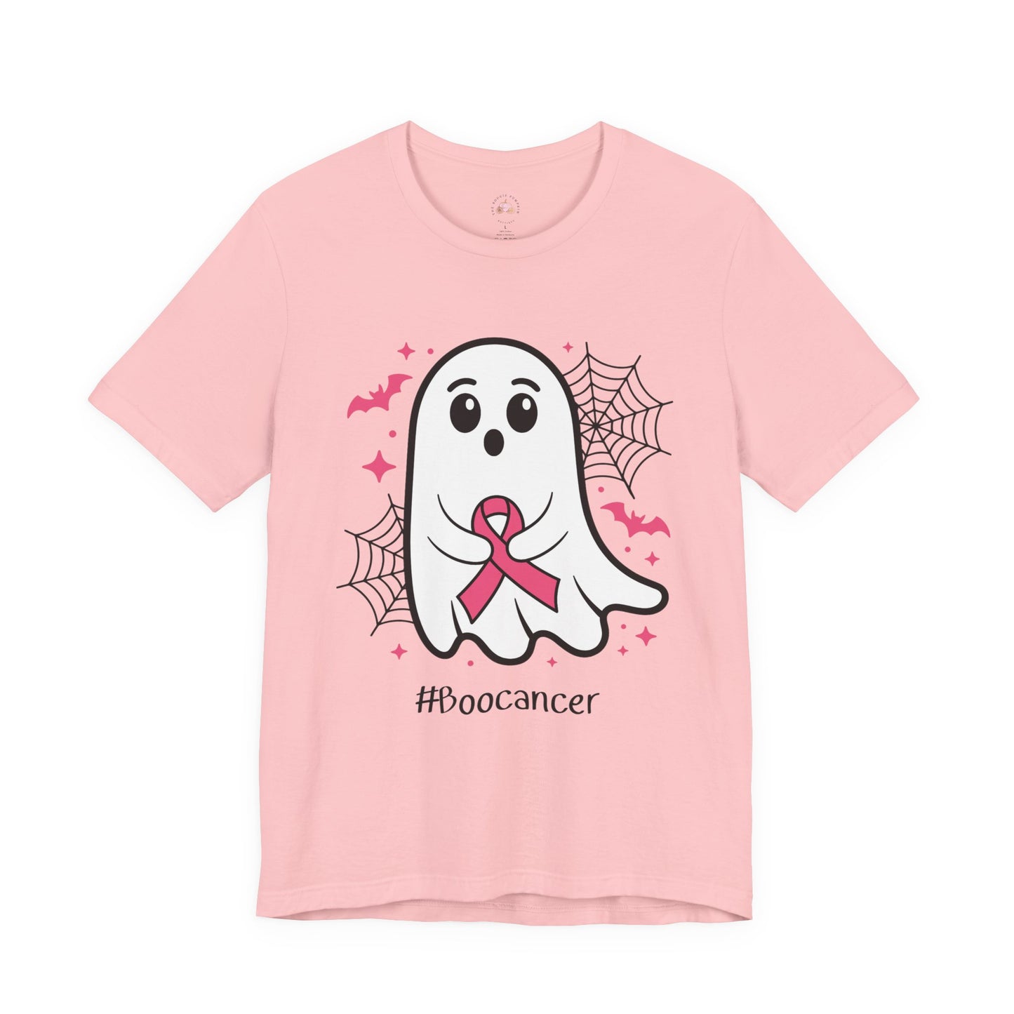 Cute Ghost #Boocancer Unisex T-Shirt, Halloween Tee, Breast Cancer Awareness, Fun Gift, Soft Cotton Top, Casual Wear