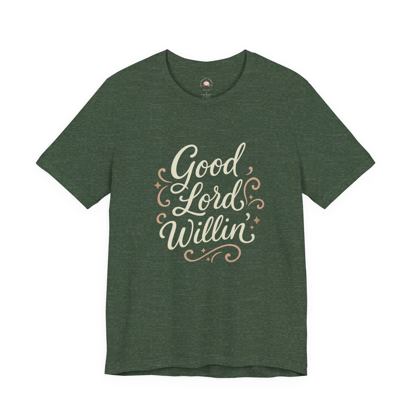 Short Sleeve Tee - Good Lord Willin' and the Creek Don't Rise - Southern Mama, Bible Belt, Funny Sayings - The Bougie Pumpkin Boutique