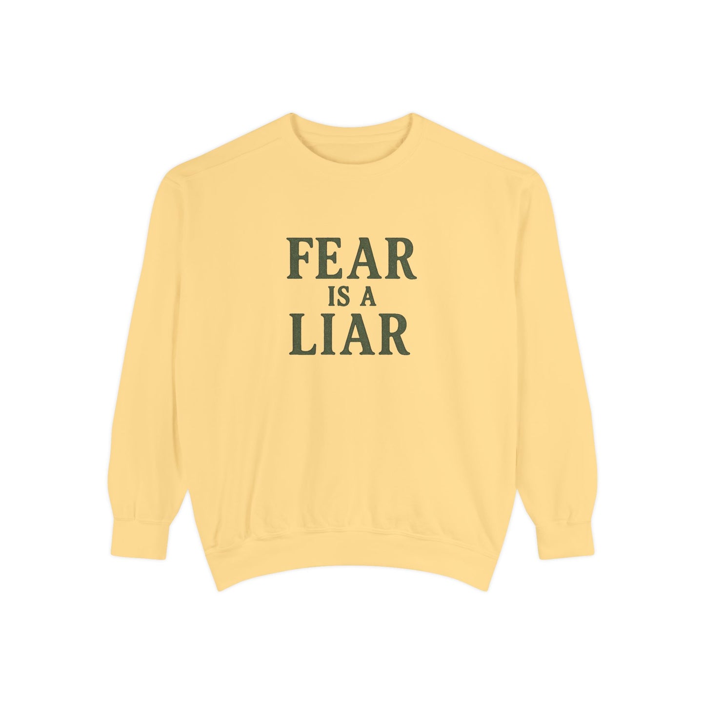 Fear Is a Liar Sweatshirt – Christian Faith Crewneck for Women-The Bougie Pumpkin Boutique - The Bougie Pumpkin Boutique
