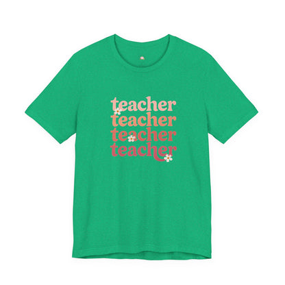 Teacher Vibes Unisex Jersey Tee - Perfect Gift for Educators, Teacher Appreciation, Classroom Style, Graduation Gift, Everyday Wear