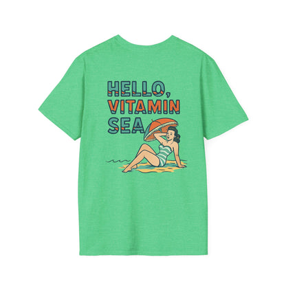 Hello Vitamin Sea Unisex T-Shirt, Beachwear, Summer Vibes, Vacation Tee, Casual Outfit, Gift for Sea Lovers, Vintage