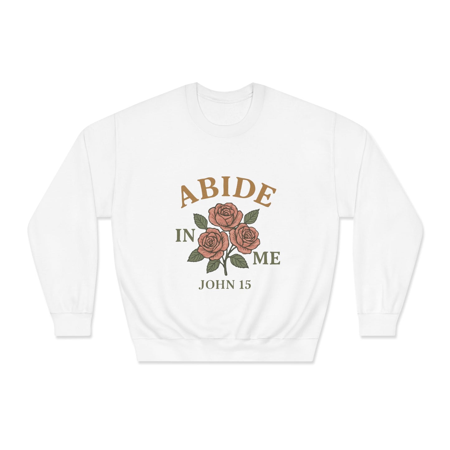 Abide in Me Sweatshirt | John 15 Scripture Crewneck | Faith & Fire Collection – The Bougie Pumpkin Boutique - The Bougie Pumpkin Boutique