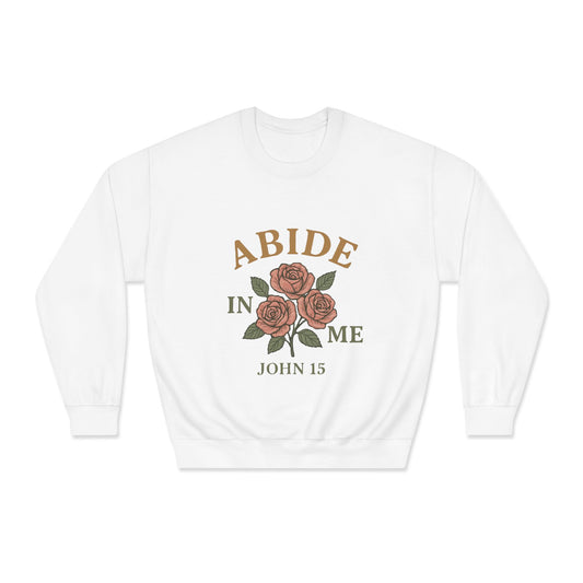 Abide in Me Sweatshirt | John 15 Scripture Crewneck | Faith & Fire Collection – The Bougie Pumpkin Boutique - The Bougie Pumpkin Boutique
