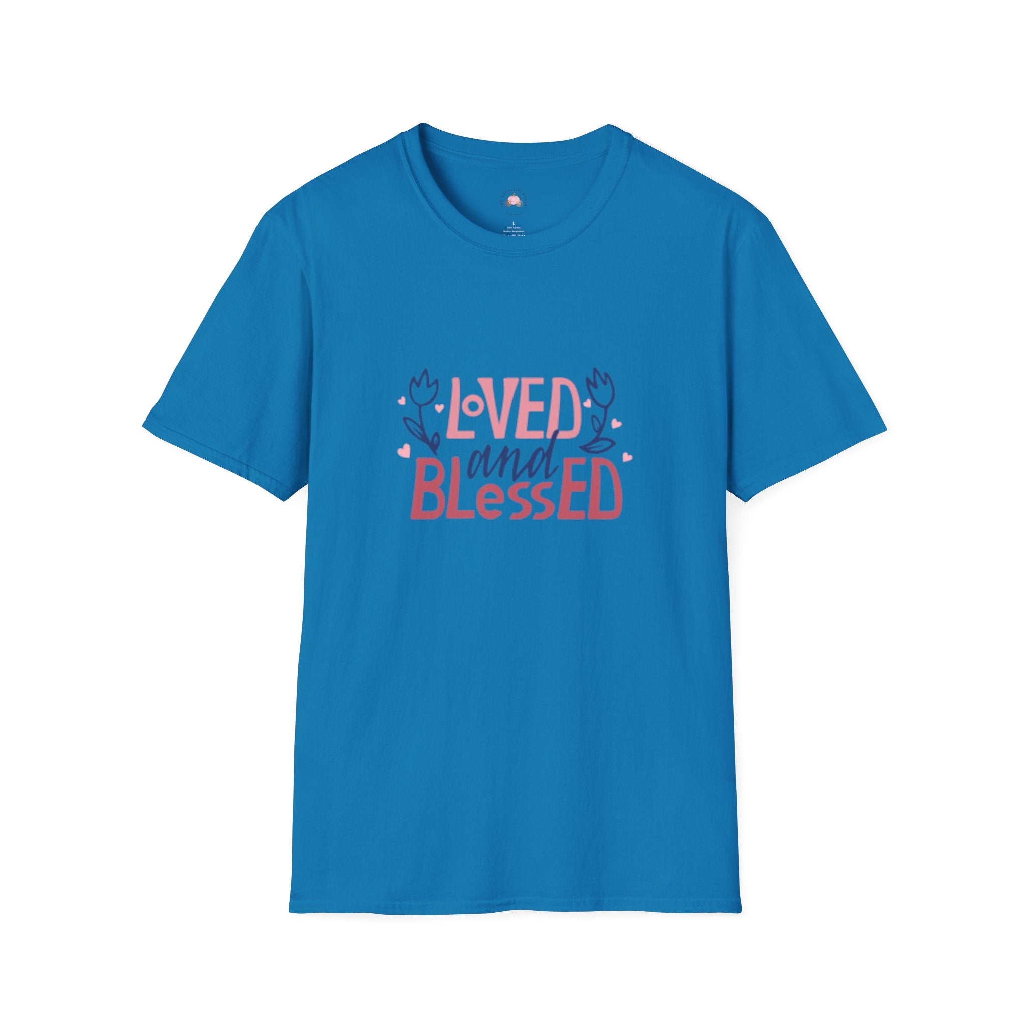 Loved & Blessed Agape Love Shirt - Christian Heart Graphic Tee - Biblical Love Valentine's Apparel