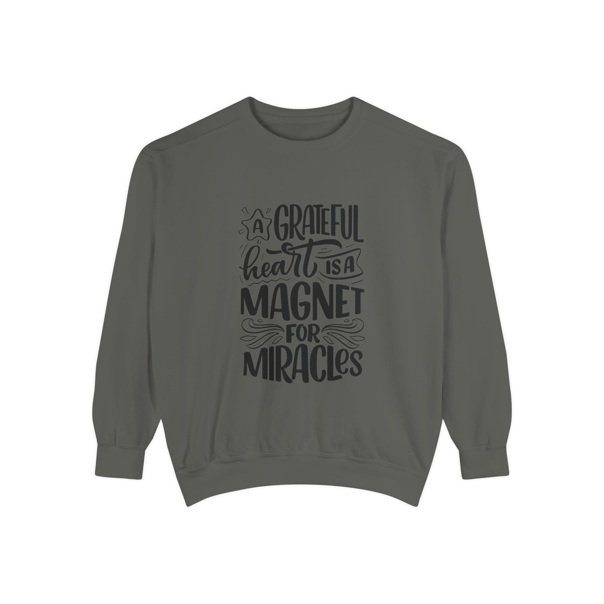 A Grateful Heart Is a Magnet for Miracles Sweatshirt | Inspirational Christian Crewneck | Faith & Gratitude Apparel – Bougie Pumpkin Boutique