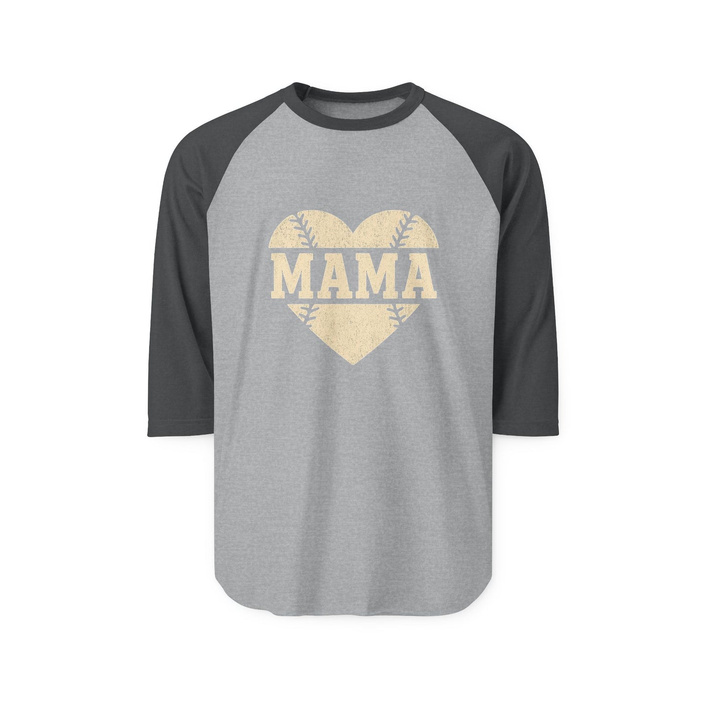 Mama Baseball Heart Raglan Shirt | Game Day Tee for Moms | The Bougie Pumpkin Boutique - The Bougie Pumpkin Boutique