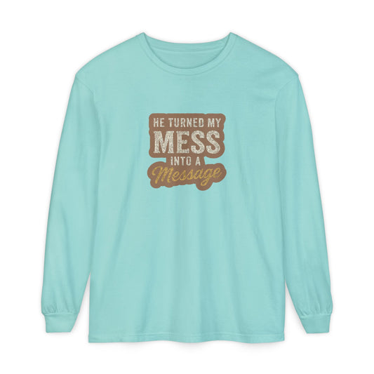 He Turned My Mess Into My Message Sweatshirt | Faith & Grace Christian Shirt – Bougie Pumpkin Boutique - The Bougie Pumpkin Boutique