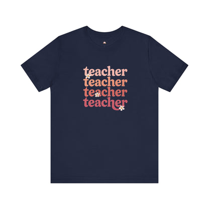 Teacher Vibes Unisex Jersey Tee - Perfect Gift for Educators, Teacher Appreciation, Classroom Style, Graduation Gift, Everyday Wear