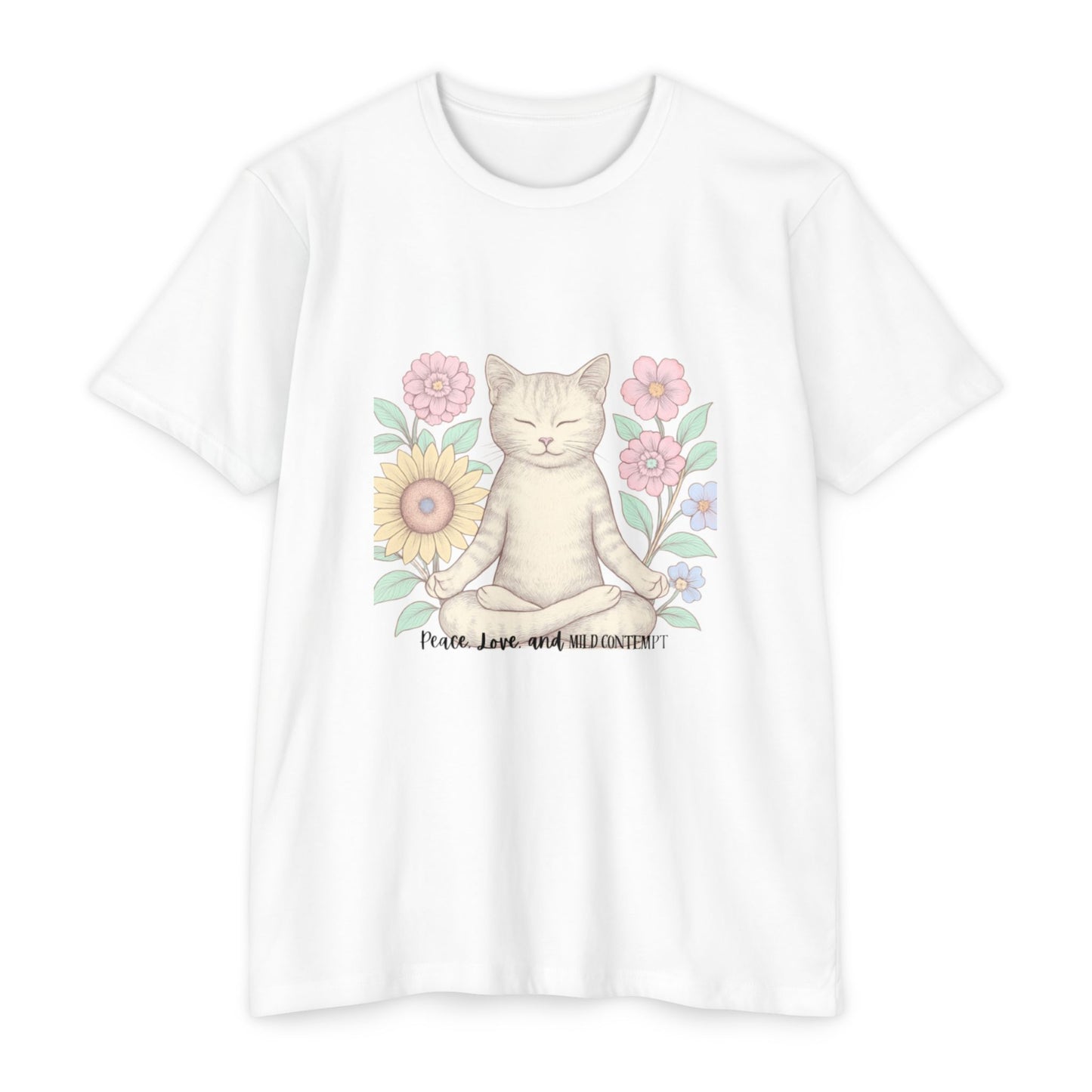 Zen Cat T-shirt - Funny and Snarky Cat Humor Design