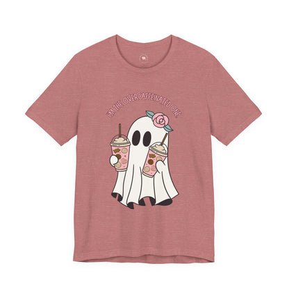 Playful Ghost Tee - Halloween Casual Wear, Unisex Short Sleeve T-Shirt, Funny Graphic Tee, Cute Gift for Halloween Lovers, Cool Ghost Design