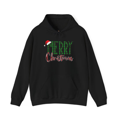 Merry Christmas Hooded Sweatshirt, Festive Holiday Apparel, Winter Warmth, Cozy Gift, Unisex Christmas Sweater, Seasonal Comfort