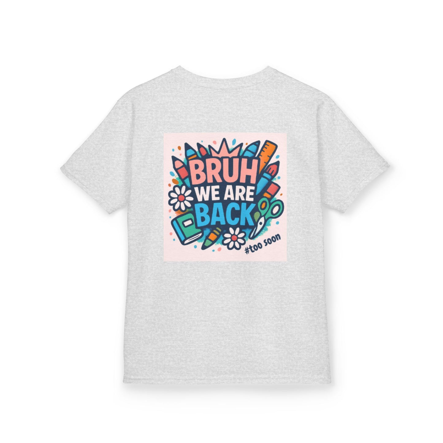 Kids Graphic Tee - Fun Bruh Design for Back to School, Cute T-Shirt, Gifts for Children, Birthday Present, Summer Fashion
