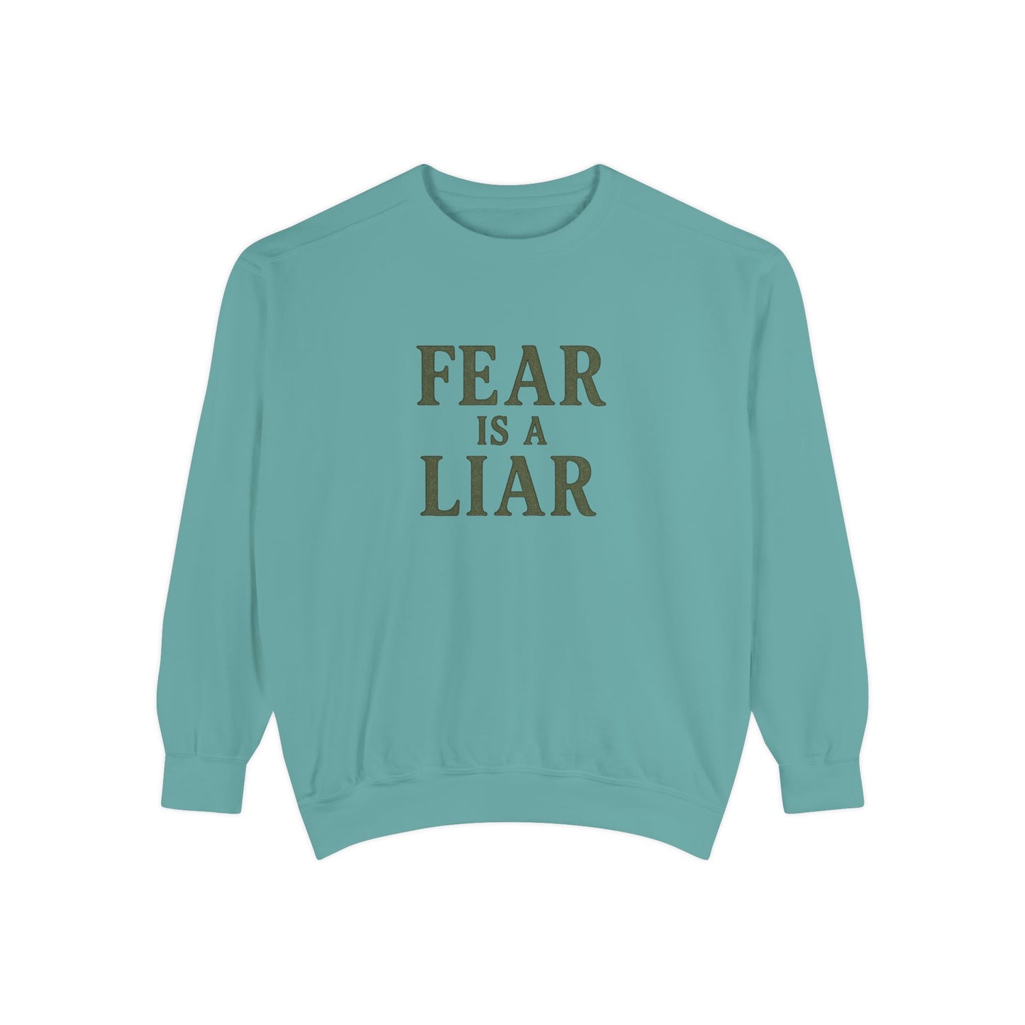 Fear Is a Liar Sweatshirt – Christian Faith Crewneck for Women-The Bougie Pumpkin Boutique - The Bougie Pumpkin Boutique
