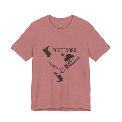 Footloose Skeleton Tee, Fun Graphic Shirt, Halloween Costume Top, Dance Party Apparel, Unisex Halloween Shirt, Gift for Dancers