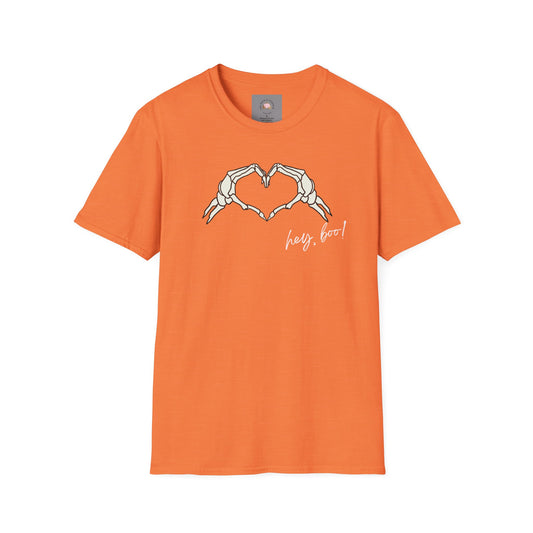Halloween Skeleton Unisex T-Shirt - Hey Boo Flirty Design