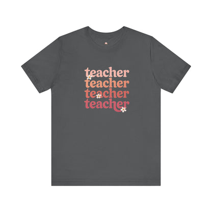 Teacher Vibes Unisex Jersey Tee - Perfect Gift for Educators, Teacher Appreciation, Classroom Style, Graduation Gift, Everyday Wear