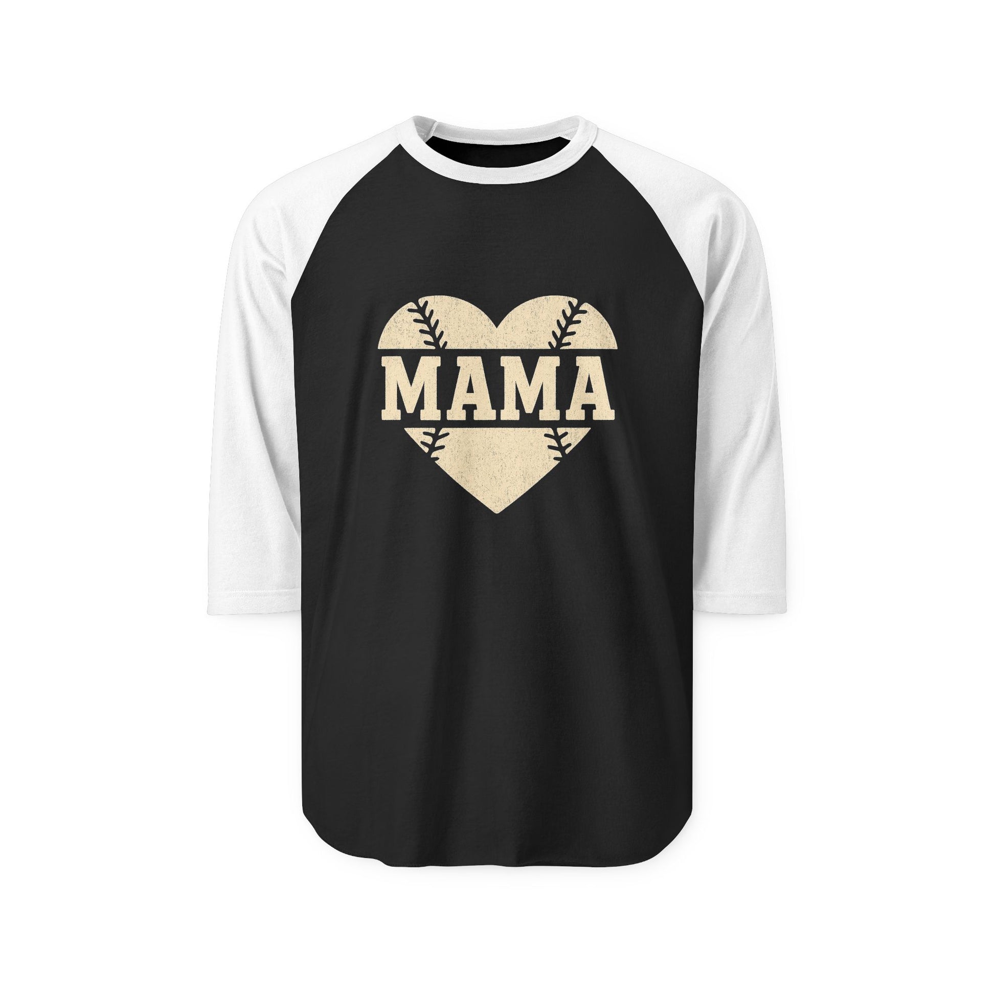 Mama Baseball Heart Raglan Shirt | Game Day Tee for Moms | The Bougie Pumpkin Boutique - The Bougie Pumpkin Boutique
