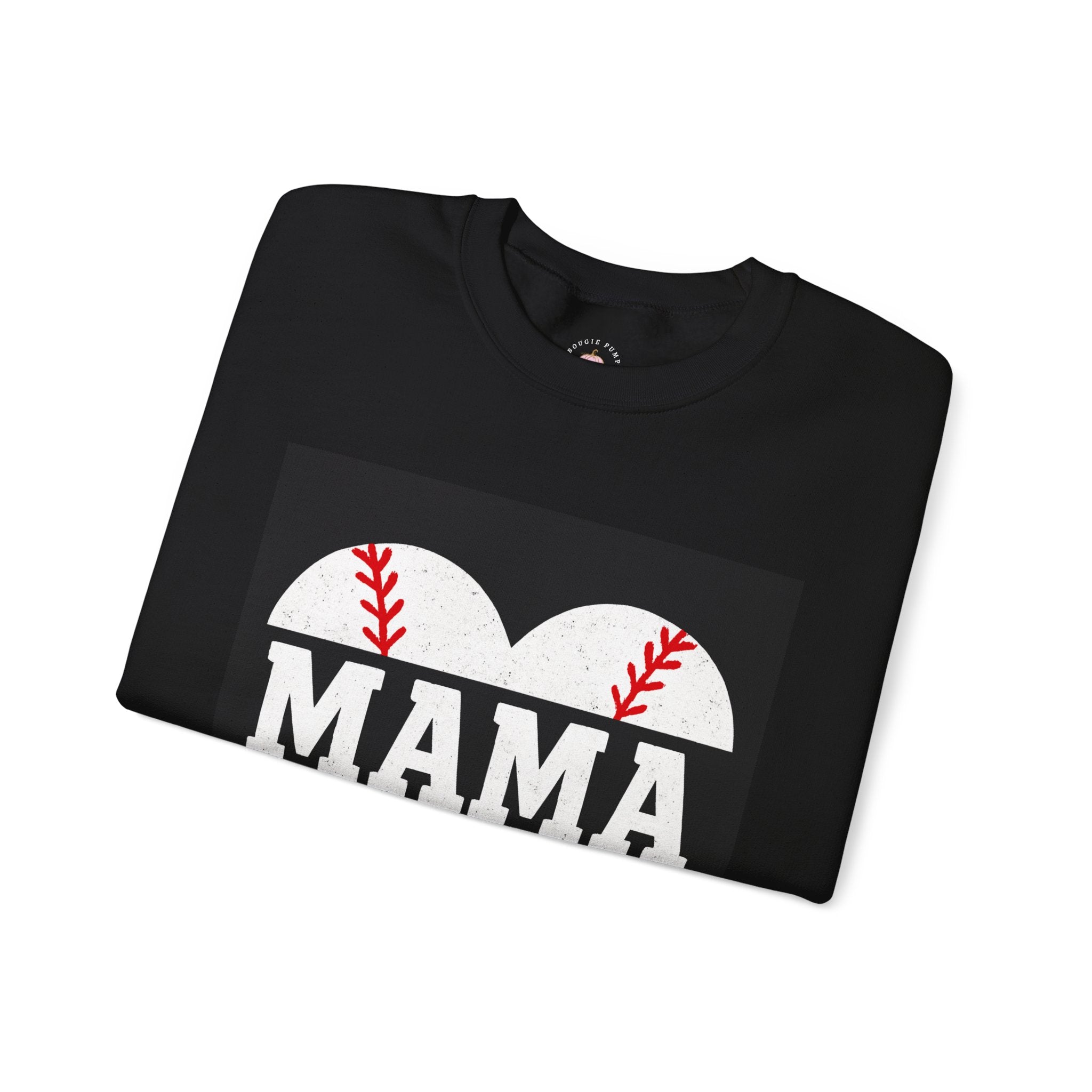 Baseball Mama Sweatshirt | Game Day Heart Design | Sports Mom Apparel – The Bougie Pumpkin Boutique
