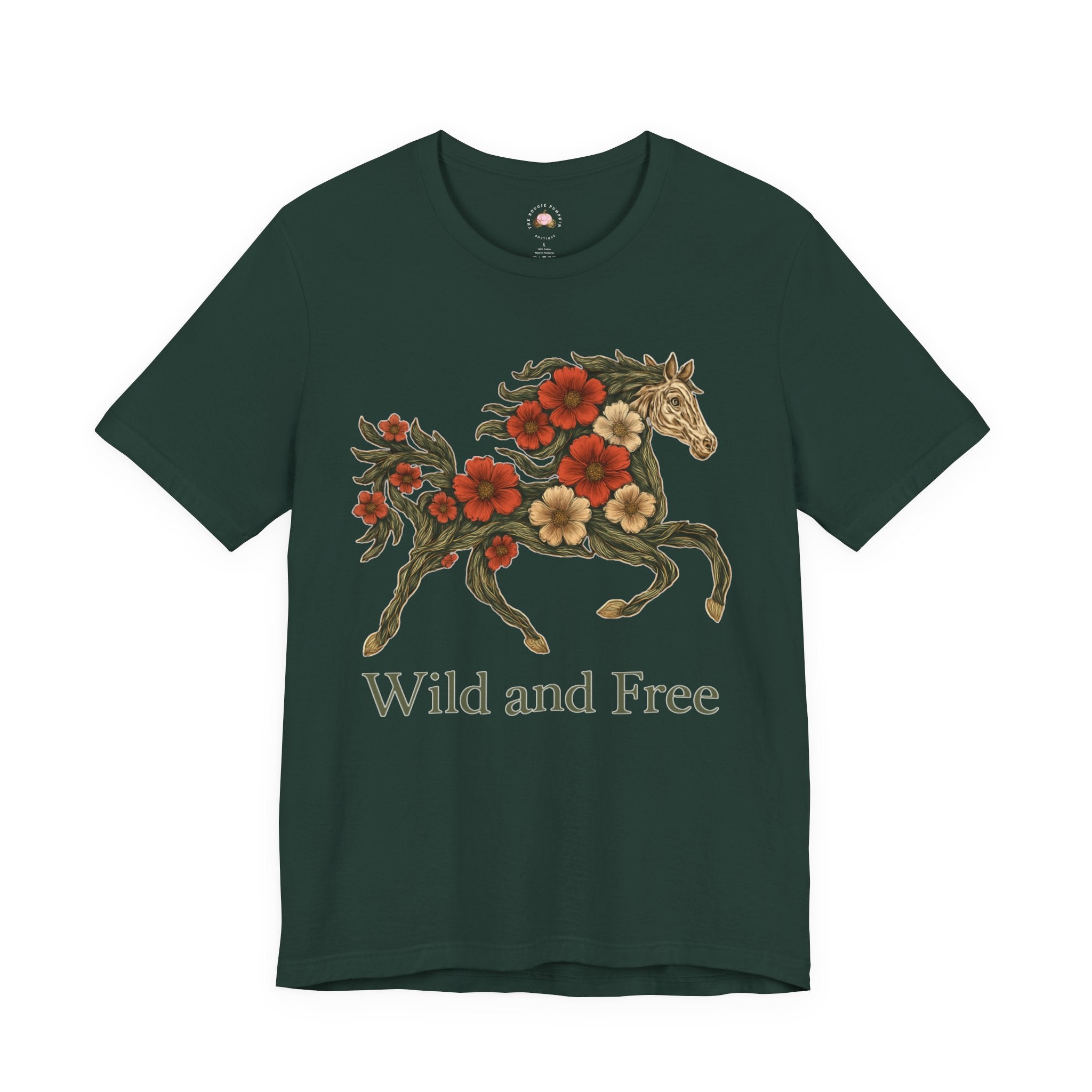 Wild and Free Floral Horse T-Shirt