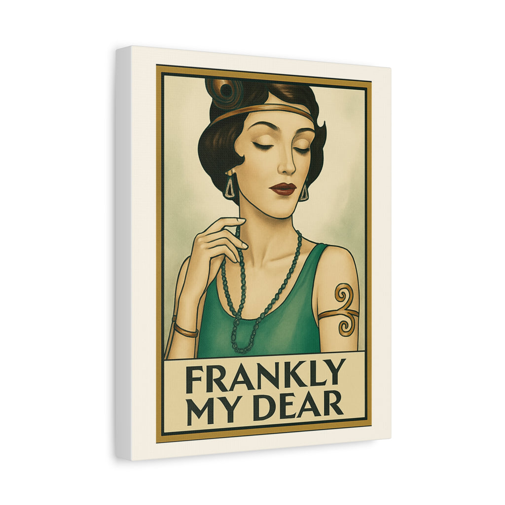 Frankly My Dear Retro Art Canvas