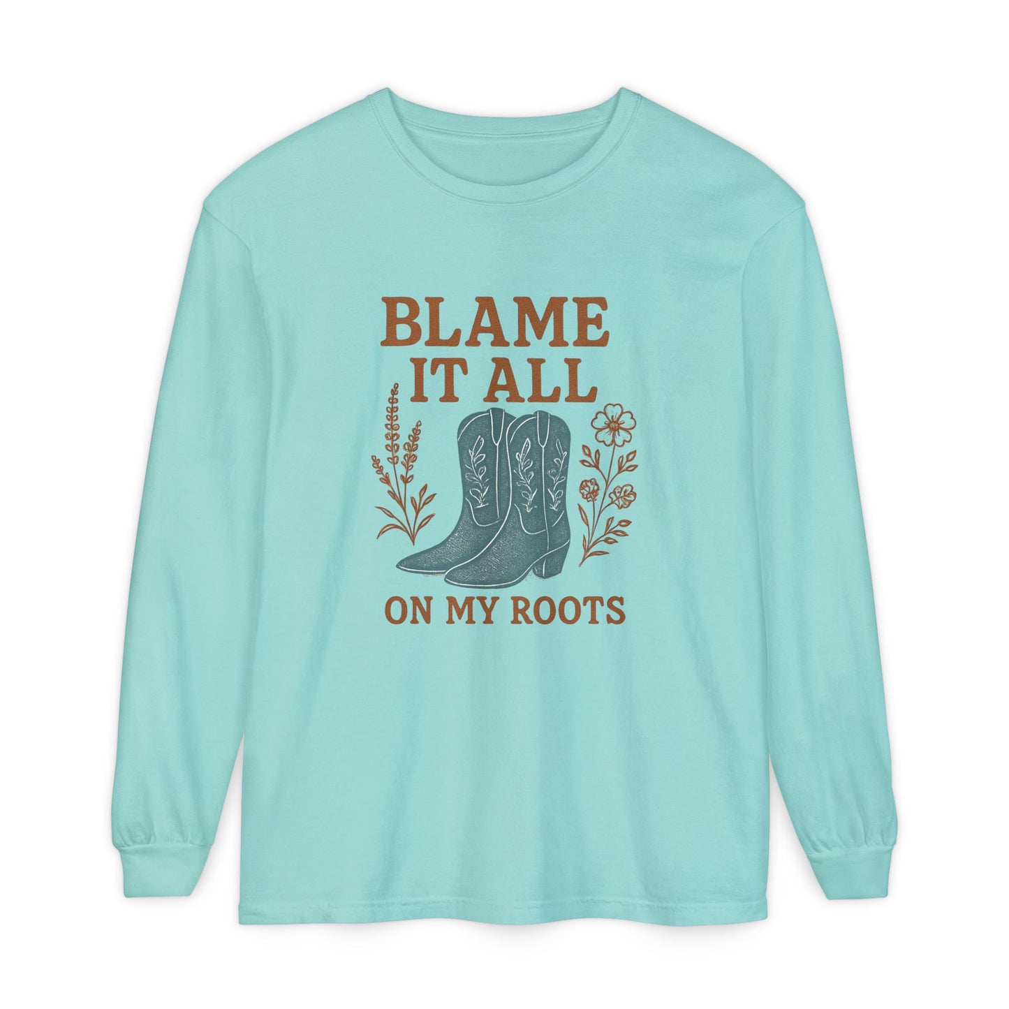 Blame It All On My Roots Graphic Sweatshirt | Southern Faith Boutique Apparel - The Bougie Pumpkin Boutique