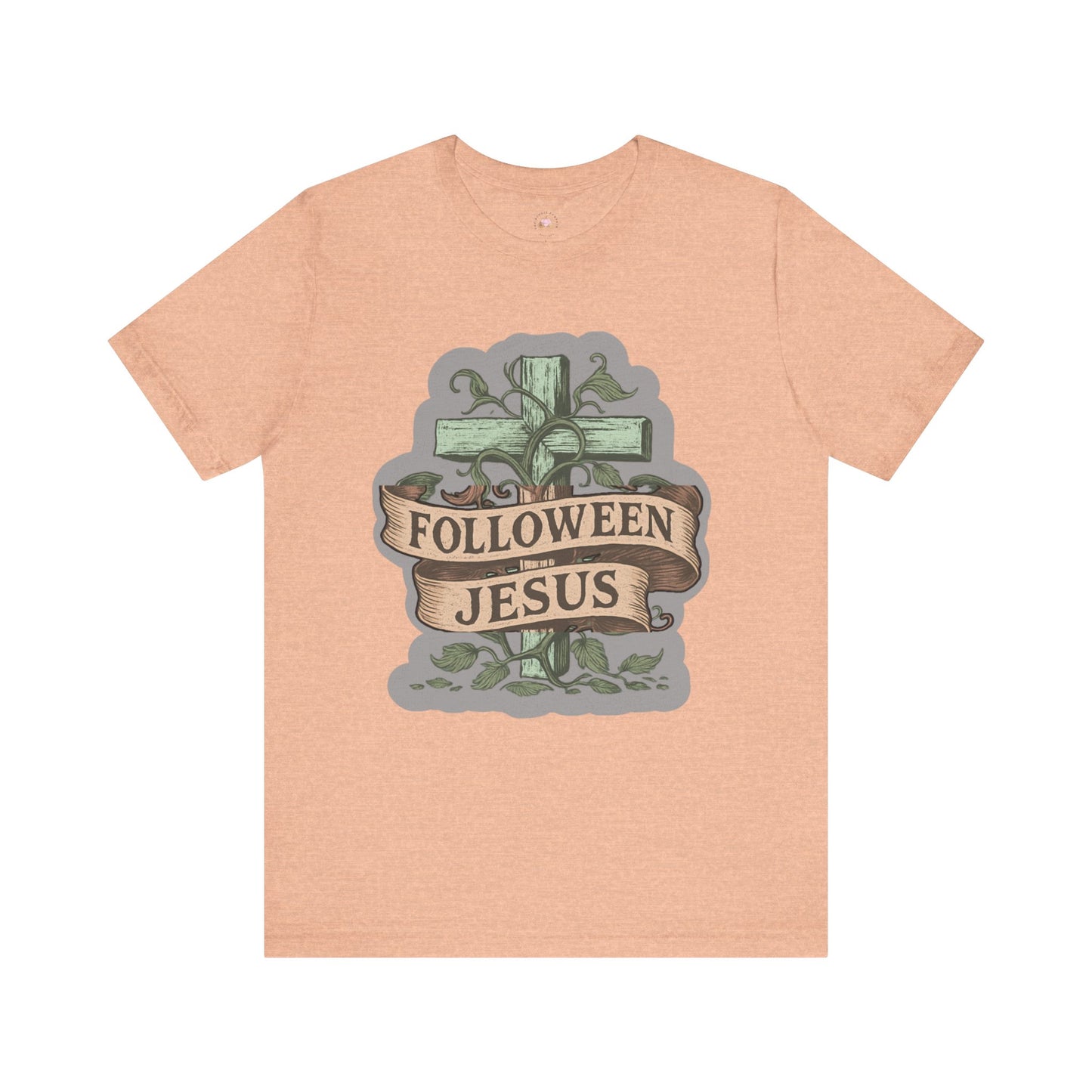 Halloween Faith Unisex Tee, Spiritual Shirt, Jesus Follow Shirt, Fall Apparel, Casual Halloween Outfit - The Bougie Pumpkin Boutique