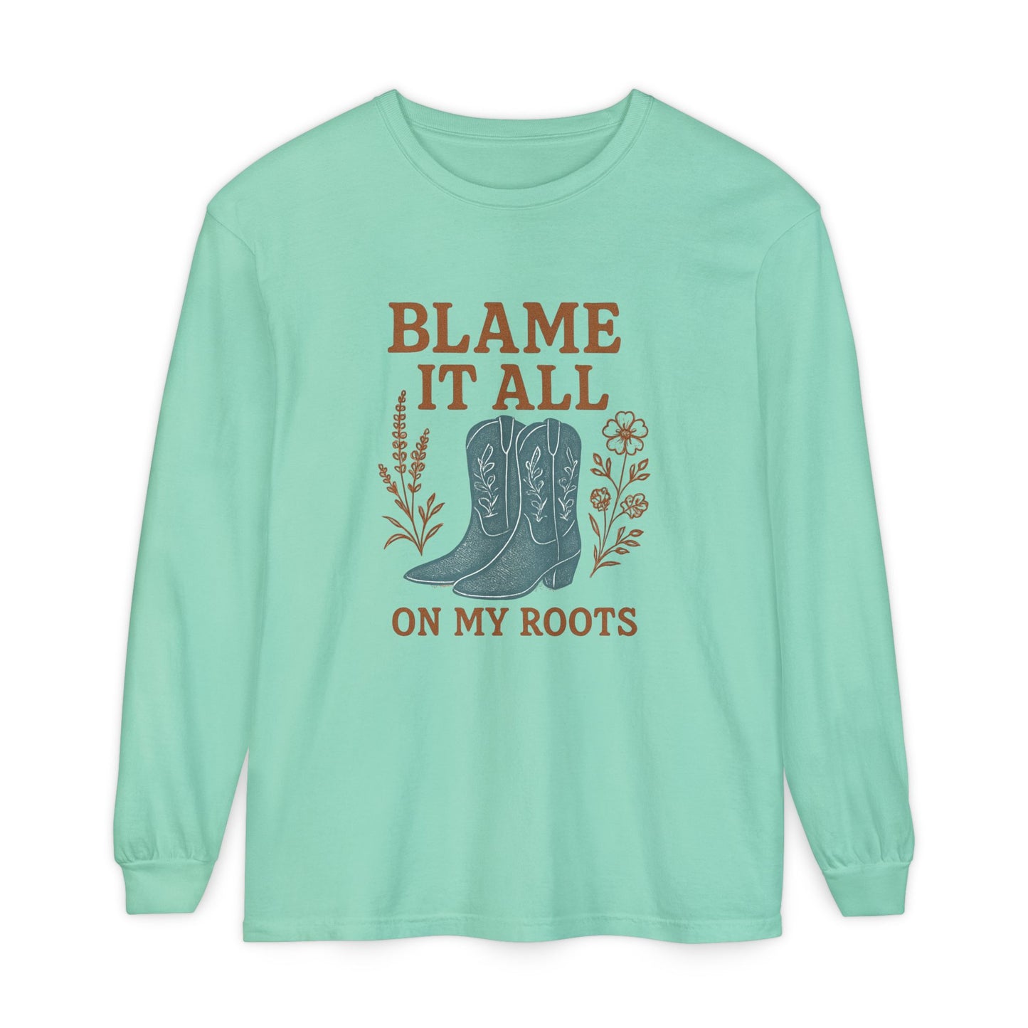 Blame It All On My Roots Graphic Sweatshirt | Southern Faith Boutique Apparel - The Bougie Pumpkin Boutique