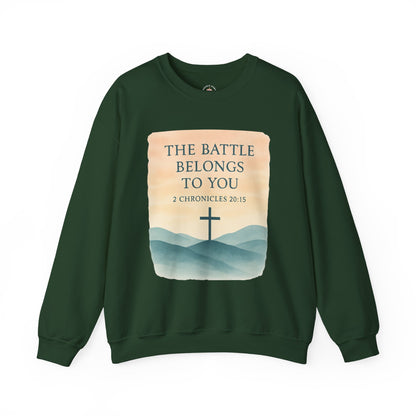 The Battle Belongs to You Sweatshirt | Christian Faith Hoodie | 2 Chronicles 20:15 – The Bougie Pumpkin Boutique - The Bougie Pumpkin Boutique