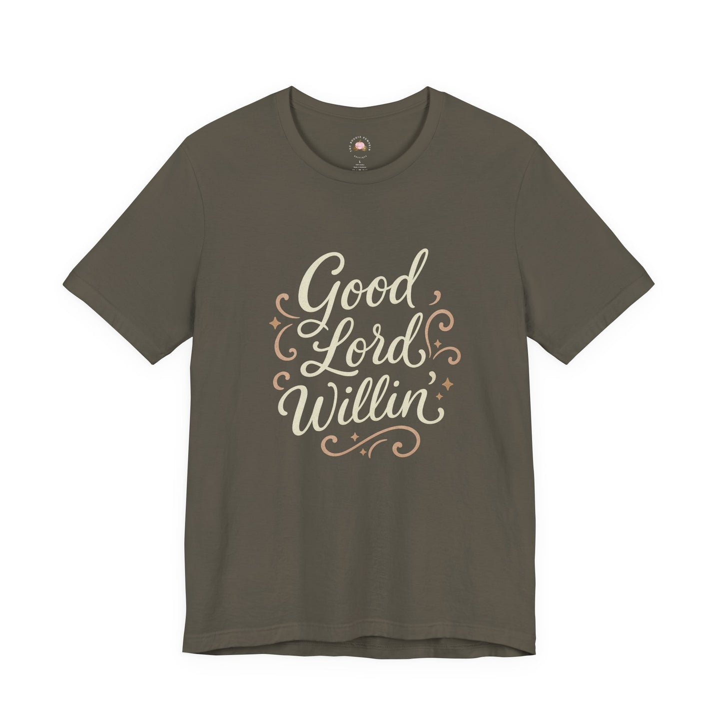 Short Sleeve Tee - Good Lord Willin' and the Creek Don't Rise - Southern Mama, Bible Belt, Funny Sayings - The Bougie Pumpkin Boutique