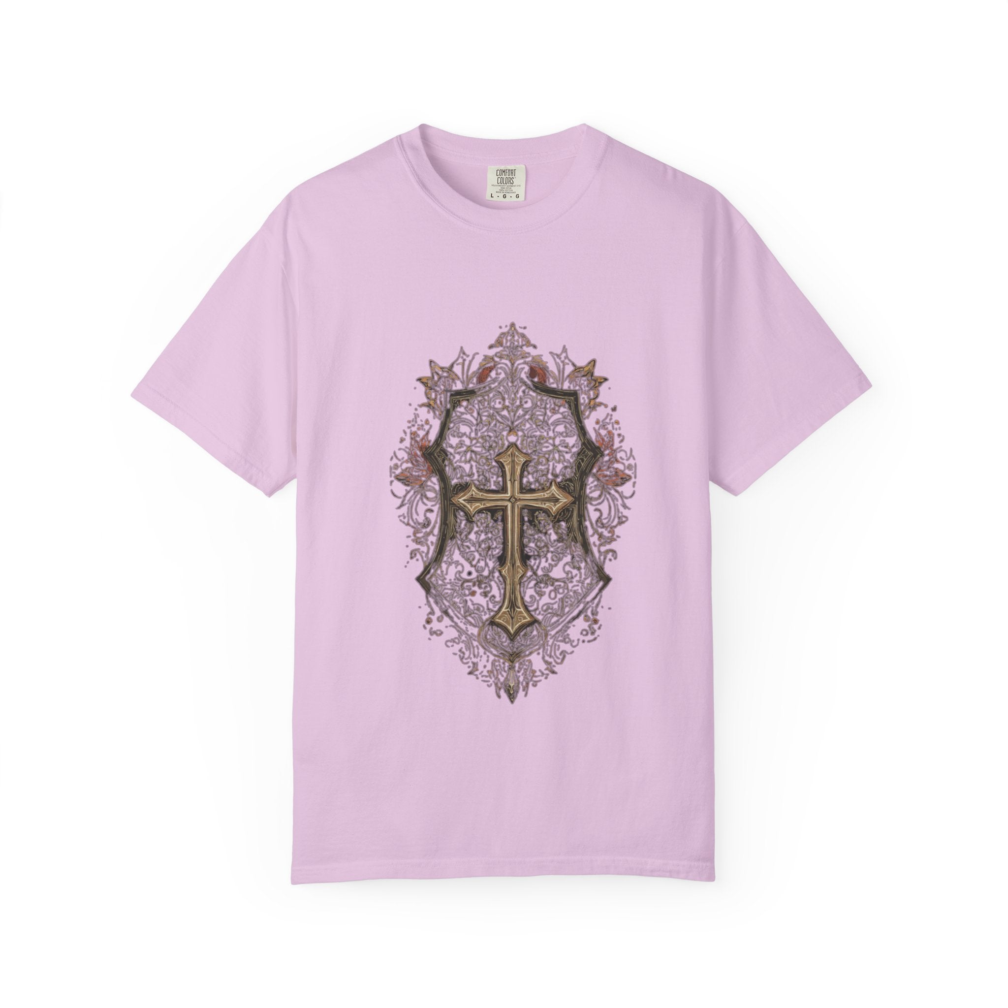 Religious Cross T-Shirt — Ornate Gothic Cross Graphic Tee