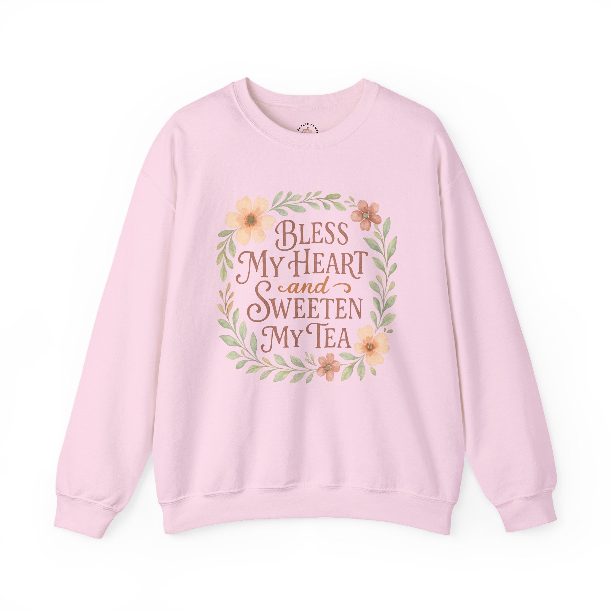 Bless My Heart Sweatshirt, Cozy Crewneck for Tea Lovers, Gift for Friends, Spring Outfit, Inspirational Apparel