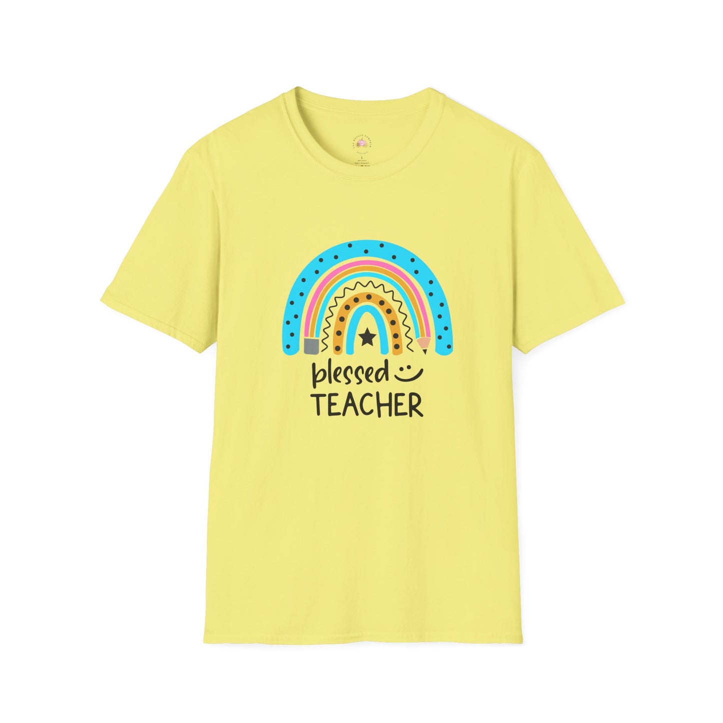 Rainbow Blessed Teacher T-Shirt, Teacher Gift, Inspirational Tee, Unisex Shirt, Back to School Fashion, Educator Appreciation