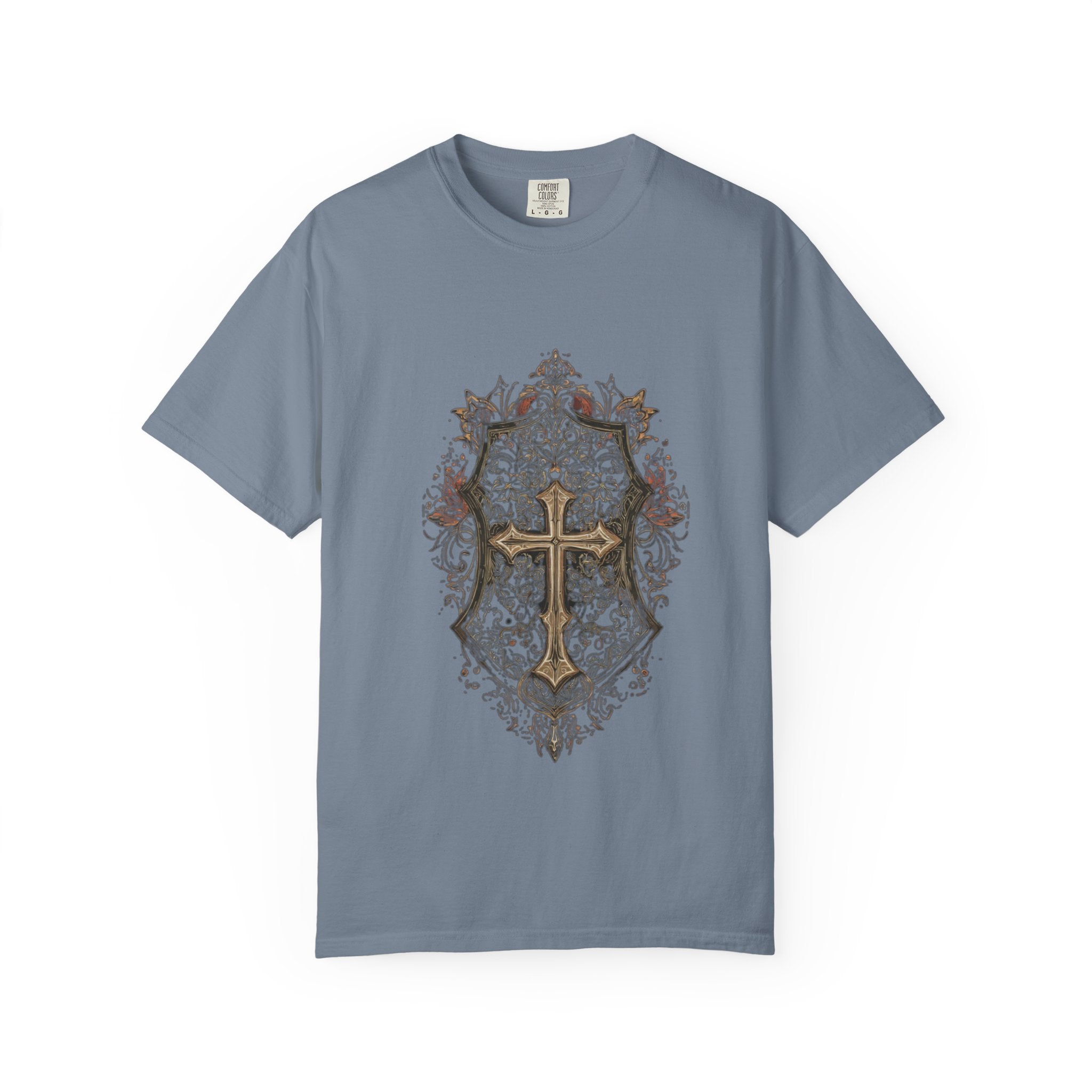 Religious Cross T-Shirt — Ornate Gothic Cross Graphic Tee