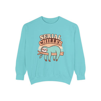 Sloth Vibes Sweatshirt - Funny Cozy Unisex Garment-Dyed Apparel